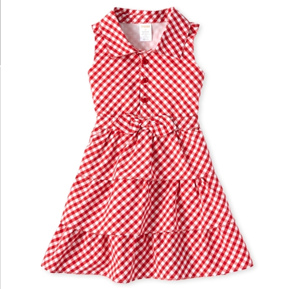 Gymboree Red Checkered Sleeveless Dress